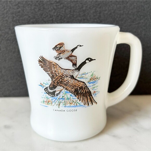 Vintage Fire King Anchor Hocking Mug Coffee Cup D Handle Canada Goose - Picture 1 of 7